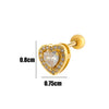 Women's Fashion Allmatch Copper Ear Bone Nail With Flower Pattern
