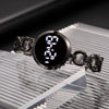 Women's Fashion Alloy Band Round Dial Electronic Pointer Touch Screen Chain Watch With Printed Logo
