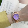 Women's Fashion Alloy Band Round Dial Quartz Bracelet Watch