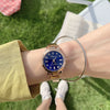 Women's Fashion Alloy Band Round Dial Quartz Bracelet Watch