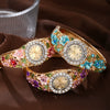 Women's Fashion Alloy Bracelet Quartz Watch With Round Dial