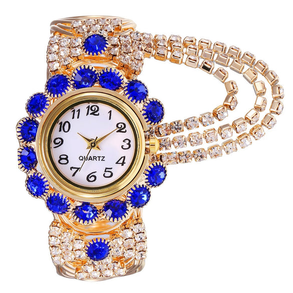 Women's Fashion Alloy Bracelet Quartz Watch With Round Dial