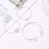 Women's Fashion Alloy Bracelet Set With Hollow Cat Coconut Tree And Leaf Charms Electroplated Ethnic Style Bracelets