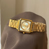Women's Fashion Alloy Case Stainless Steel Strap Rectangle Dial Watch
