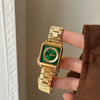 Women's Fashion Alloy Case Stainless Steel Strap Rectangle Dial Watch