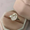 Women's Fashion Alloy Geometric Ring With Electroplated Finish Simple Light Luxury Style Statement Jewelry