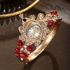 Women's Fashion Alloy Malachite Quartz Pendant Watch With Round Dial