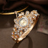 Women's Fashion Alloy Malachite Quartz Pendant Watch With Round Dial