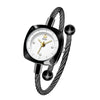 Women's Fashion Alloy Metal Braided Rope Bracelet Simple Quartz Watch With Round Dial