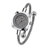 Women's Fashion Alloy Metal Braided Rope Bracelet Simple Quartz Watch With Round Dial