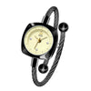 Women's Fashion Alloy Metal Braided Rope Bracelet Simple Quartz Watch With Round Dial