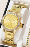 Women's Fashion Alloy Quartz Diamond Watch With Round Dial And Spiral Crown