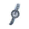 Women's Fashion Alloy Quartz Watch With Printed Logo Spiral Crown Mineral Reinforced Mirror And Jewelry Buckle