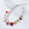 Women's Fashion Alloy Rhinestone Necklace With Animal Zodiac Heart Shape Flower Pendant Set With Diamonds
