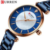 Women's Fashion Alloy Shell Round Dial Quartz Casual Waterproof Watch With Rhinestones