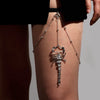 Women's Fashion Alloy Snake Shaped Elastic Thigh Chain Geometric Body Jewelry With Artificial Gemstone Inlay
