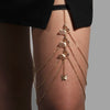 Women's Fashion Alloy Snake Shaped Elastic Thigh Chain Geometric Body Jewelry With Artificial Gemstone Inlay