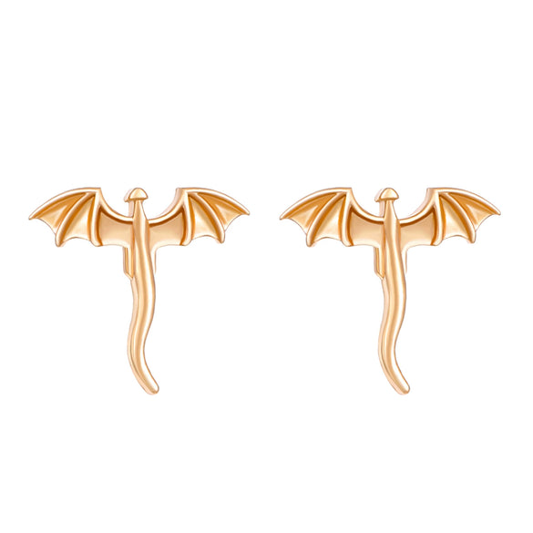 Women's Fashion Animal Zodiac Dragon Copper Electroplated Earrings
