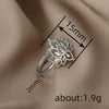 Women's Fashion Antique Exquisite Copper Finger Ring With Flower And Geometric Pattern Electroplated Pastoral Style
