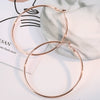 Women's Fashion Big Circle Earrings Cold Style Temperament Copper Electroplated