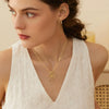 Women's Fashion Bow Pendant Necklace Electroplated Copper Clavicle Chain With Geometric Design Casual Versatile Jewelry