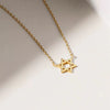 Women's Fashion Brass Geometric Conch And Star Pendant Necklace With Electroplated Clavicle Chain
