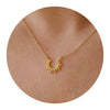 Women's Fashion Brass Geometric Conch And Star Pendant Necklace With Electroplated Clavicle Chain