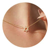 Women's Fashion Brass Geometric Conch And Star Pendant Necklace With Electroplated Clavicle Chain