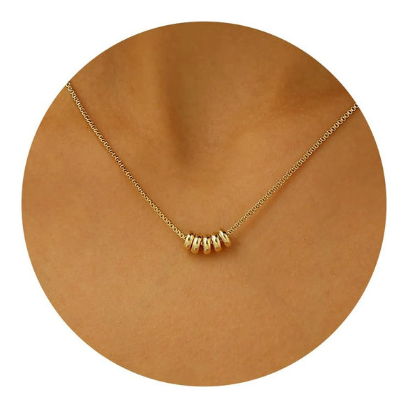 Women's Fashion Brass Geometric Conch And Star Pendant Necklace With Electroplated Clavicle Chain