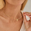 Women's Fashion Brass Geometric Conch And Star Pendant Necklace With Electroplated Clavicle Chain