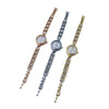 Women's Fashion Casual Alloy Round Quartz Bracelet Watch