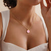 Women's Fashion Colorful Geometric Cross Pendant Necklace In Electroplated Copper With Regular Chain Elegant Versatile Clavicle Jewelry