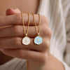 Women's Fashion Colorful Geometric Cross Pendant Necklace In Electroplated Copper With Regular Chain Elegant Versatile Clavicle Jewelry