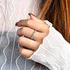 Women's Fashion Commuting Stacked Ring Copper With Microinlaid Zircon Geometric Design