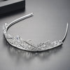 Women's Fashion Copper And Zircon Leaf Crown Headdress With Inlaid Sparkle Detail For Banquets And Formal Occasions