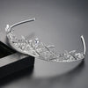 Women's Fashion Copper And Zircon Leaf Crown Headdress With Inlaid Sparkle Detail For Banquets And Formal Occasions