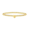 Women's Fashion Copper Beaded Bracelet With Letter Beads And Heart Pendant Electroplated Jewelry