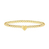Women's Fashion Copper Beaded Bracelet With Letter Beads And Heart Pendant Electroplated Jewelry