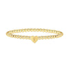Women's Fashion Copper Beaded Bracelet With Letter Beads And Heart Pendant Electroplated Jewelry