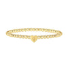 Women's Fashion Copper Beaded Bracelet With Letter Beads And Heart Pendant Electroplated Jewelry