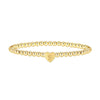 Women's Fashion Copper Beaded Bracelet With Letter Beads And Heart Pendant Electroplated Jewelry