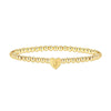 Women's Fashion Copper Beaded Bracelet With Letter Beads And Heart Pendant Electroplated Jewelry