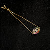 Women’s Fashion Copper Micro Inlaid Zircon Evil Eye Pull Bracelet Elegant Trendy Charm Jewelry
