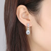 Women's Fashion Copper Water Drop Earrings With Electroplated Zircon Inlay Simple Elegant Ear Jewelry