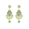 Women's Fashion Crystal Rhinestone Flower Tassel Earrings Set With Diamonds