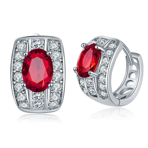 Women's Fashion Crystal Zircon Flower Water Drop Earrings In Casual Elegant Style With Full Crystal Inlay