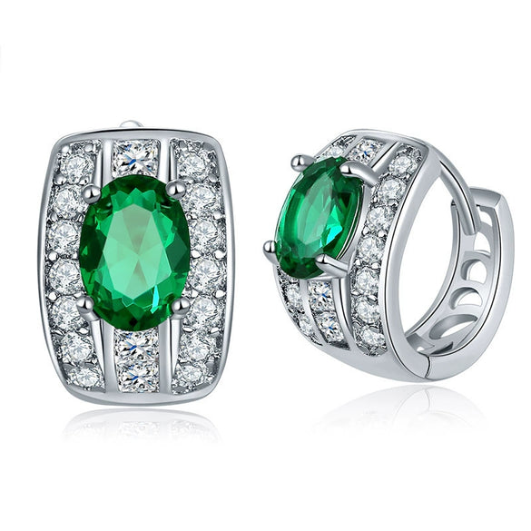 Women's Fashion Crystal Zircon Flower Water Drop Earrings In Casual Elegant Style With Full Crystal Inlay