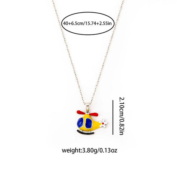 Women's Fashion Cute Helicopter Titanium Steel And Copper Clavicle Chain With Electroplating