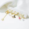 Women's Fashion Earrings Set Copper With Zircon Inlay Heart Bow Star Animals Zodiac Design