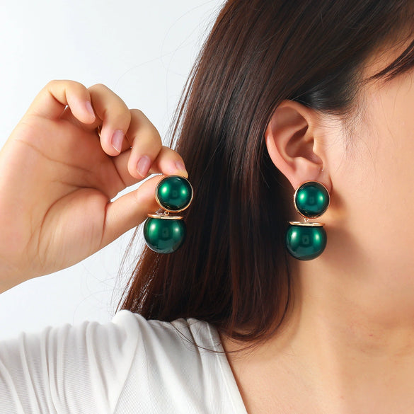 Women's Fashion Earrings Zinc Alloy Geometric Set With Pearls